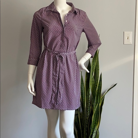 Banana Republic Geometrical Pattern Shirt Dress - Picture 1 of 7